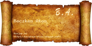Beczkes Atos névjegykártya